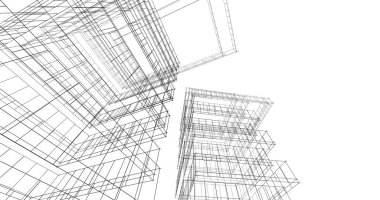 soyut mimari duvar kağıdı tasarımı, dijital konsept arkaplan