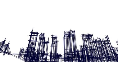 minimal geometrik şekiller, mimari çizgiler