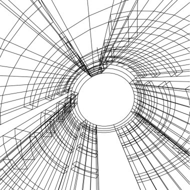 soyut mimari duvar kağıdı tasarımı, dijital konsept arkaplan
