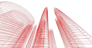 soyut mimari duvar kağıdı tasarımı, dijital konsept arkaplan