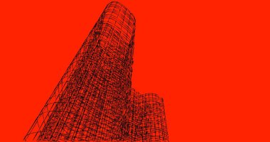 soyut mimari duvar kağıdı tasarımı, dijital konsept arkaplan