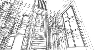 soyut mimari duvar kağıdı tasarımı, dijital konsept arkaplan