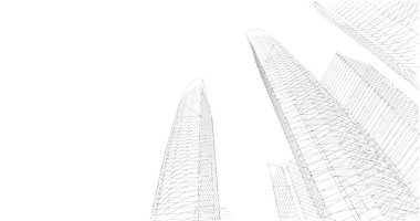 soyut mimari duvar kağıdı tasarımı, dijital konsept arkaplan