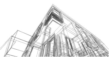 soyut mimari duvar kağıdı tasarımı, dijital konsept arkaplan