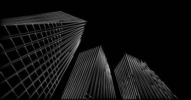 soyut mimari duvar kağıdı tasarımı, dijital konsept arkaplan