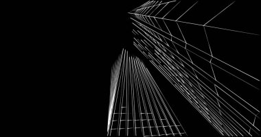 soyut mimari duvar kağıdı tasarımı, dijital konsept arkaplan