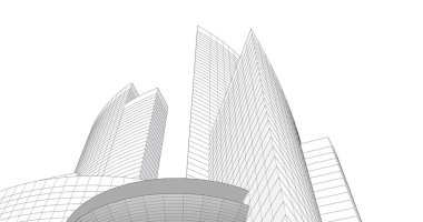 soyut mimari duvar kağıdı tasarımı, dijital konsept arkaplan