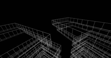 soyut mimari duvar kağıdı tasarımı, dijital konsept arkaplan