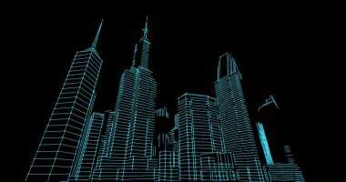 soyut mimari duvar kağıdı tasarımı, dijital konsept arkaplan