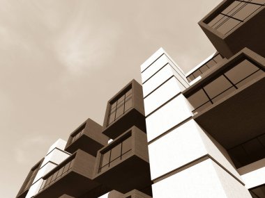 soyut mimari duvar kağıdı tasarımı, dijital konsept arkaplan