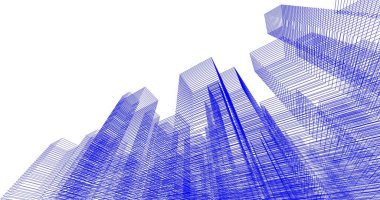 soyut mimari duvar kağıdı tasarımı, dijital konsept arkaplan