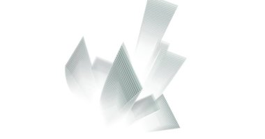 Arkaplanda mimari bina 3d illüstrasyon