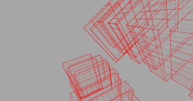 soyut mimari duvar kağıdı tasarımı, dijital konsept arkaplan