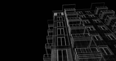 soyut mimari duvar kağıdı tasarımı, dijital konsept arkaplan