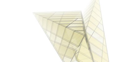 Mimari sanat konseptinde soyut çizgiler, minimum geometrik şekiller. 