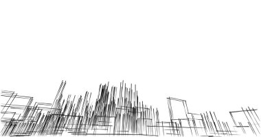 soyut mimari duvar kağıdı tasarımı, dijital konsept arkaplan