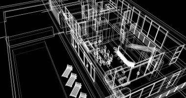 soyut mimari duvar kağıdı tasarımı, dijital konsept arkaplan