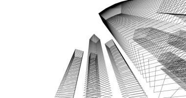 soyut mimari duvar kağıdı tasarımı, dijital konsept arkaplan