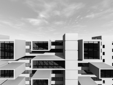 soyut mimari duvar kağıdı tasarımı, dijital konsept arkaplan