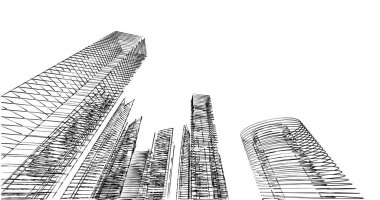 soyut mimari duvar kağıdı tasarımı, dijital konsept arkaplan