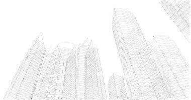 soyut mimari duvar kağıdı tasarımı, dijital konsept arkaplan