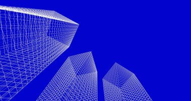 soyut mimari duvar kağıdı tasarımı, dijital konsept arkaplan