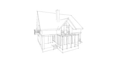 Mimari sanat konseptinde soyut çizgiler, minimum geometrik şekiller. 