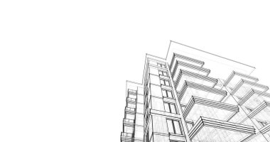 soyut mimari duvar kağıdı tasarımı, dijital konsept arkaplan