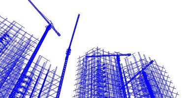 soyut mimari duvar kağıdı tasarımı, dijital konsept arkaplan