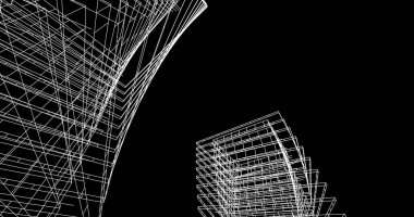 soyut mimari duvar kağıdı tasarımı, dijital konsept arkaplan