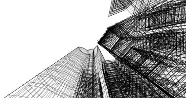 soyut mimari duvar kağıdı tasarımı, dijital konsept arkaplan