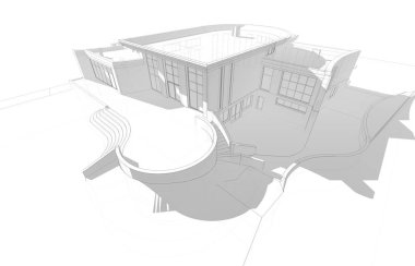 soyut mimari duvar kağıdı tasarımı, dijital konsept arkaplan