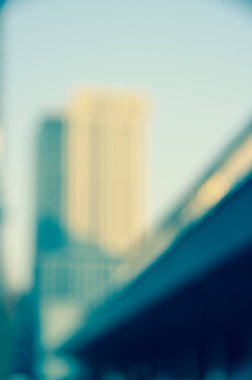 Bulanık şehir. Renkli soyut arkaplan