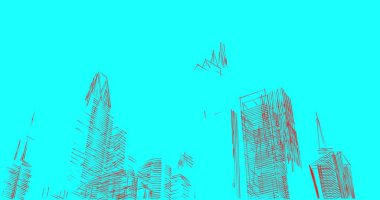 soyut mimari duvar kağıdı tasarımı, dijital konsept arkaplan