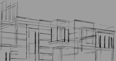 soyut mimari duvar kağıdı tasarımı, dijital konsept arkaplan