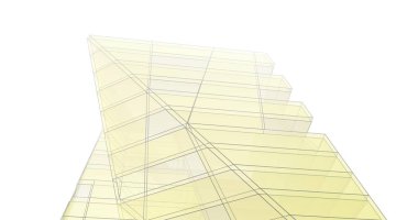 Mimari sanat konseptinde soyut çizgiler, minimum geometrik şekiller. 