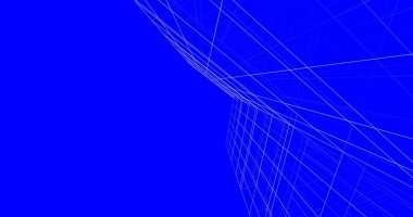 Mimari sanat konseptinde soyut çizgiler, minimum geometrik şekiller. 