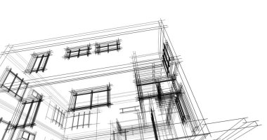 soyut mimari duvar kağıdı tasarımı, dijital konsept arkaplan