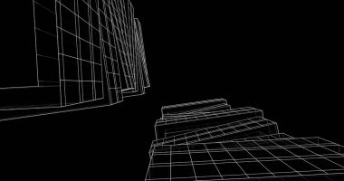 soyut mimari duvar kağıdı tasarımı, dijital konsept arkaplan