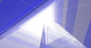 Mimari sanat konseptinde soyut çizgiler, minimum geometrik şekiller. 