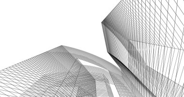 soyut mimari duvar kağıdı tasarımı, dijital konsept arkaplan