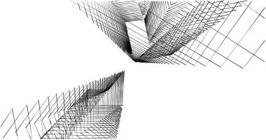 soyut mimari duvar kağıdı tasarımı, dijital konsept arkaplan