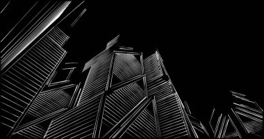 minimal geometrik şekiller, mimari çizgiler