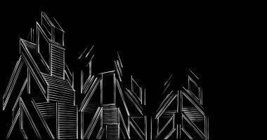 eskiz sanatı, geometrik mimari binalar tasarımı