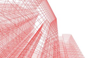 soyut mimari duvar kağıdı tasarımı, dijital konsept arkaplan