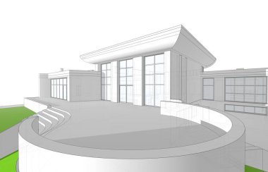 soyut mimari duvar kağıdı tasarımı, dijital konsept arkaplan