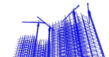 soyut mimari duvar kağıdı tasarımı, dijital konsept arkaplan