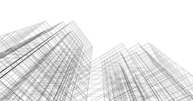 soyut mimari duvar kağıdı tasarımı, dijital konsept arkaplan