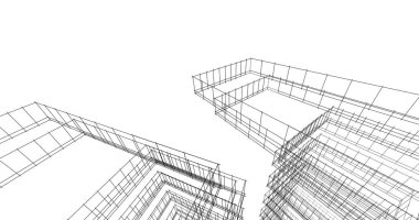 soyut mimari duvar kağıdı tasarımı, dijital konsept arkaplan
