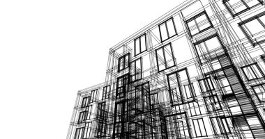 soyut mimari duvar kağıdı tasarımı, dijital konsept arkaplan